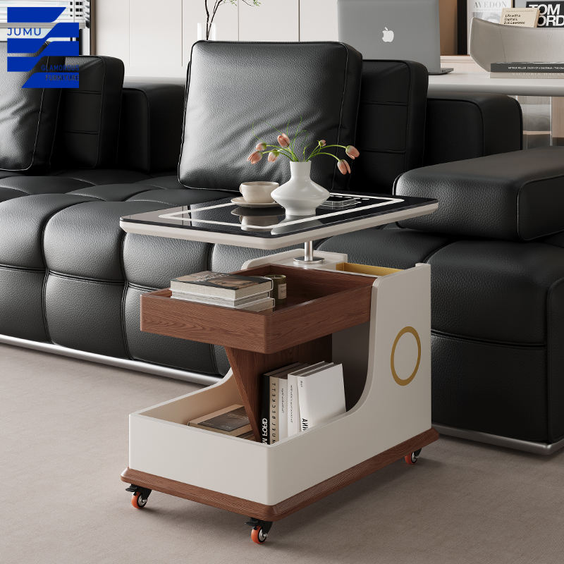 Chic Wooden Side Table with Built-in Bluetooth Speaker – A Perfect Blend of Style and Sound for Your Home